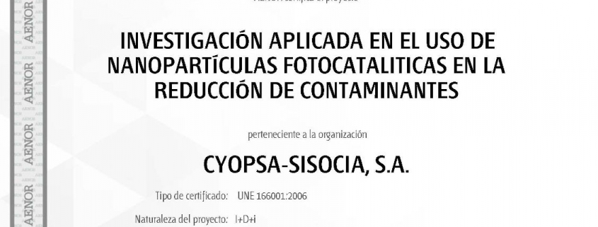 Cyopsa-Sisocia consigue el certificado ex-ante AENOR para un proyecto de investigación aplicada a la carretera