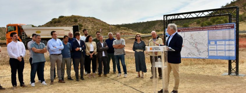 CYOPSA participa en la visita institucional al tramo ITI 4 del Plan Extraordinario de Carreteras del Gobierno de Aragón
