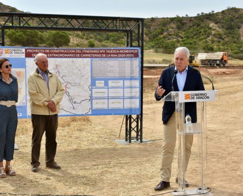 CYOPSA participa en la visita institucional al tramo ITI 4 del Plan Extraordinario de Carreteras del Gobierno de Aragón