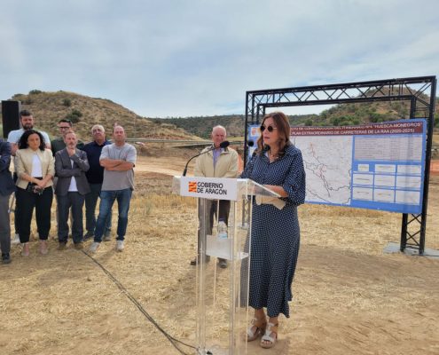 CYOPSA participa en la visita institucional al tramo ITI 4 del Plan Extraordinario de Carreteras del Gobierno de Aragón